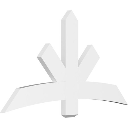 Ekena Millwork Alberta Architectural Grade PVC Gable Bracket, 60"W x 32 1/2"H x 2"D x 6"F, 13/12 Pitch GBP060X33X0206ALB00